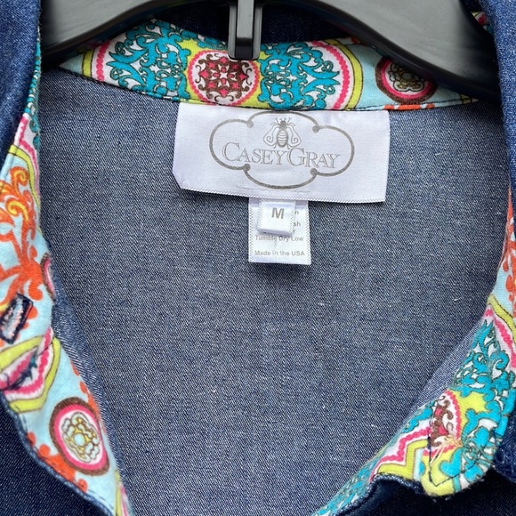 CASEY GRAY denim dress, size medium. 3/4 sleeves can be rolled up. 😍 - Picture 4 of 16